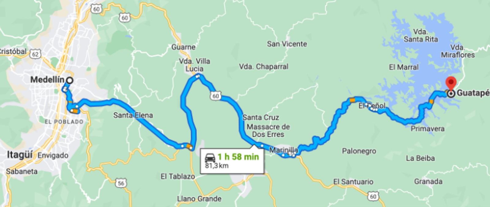 How To Get From Medell N To Guatap Local Tours Medellin   Mapa 2048x869 